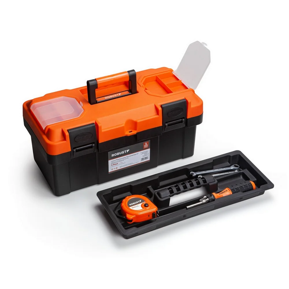 Caixa Plastica Bau para Ferramentas Com Bandeja 17" Robust S20755000