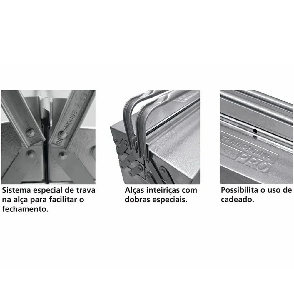 Caixa Sanfonada 5 Gavetas Para Ferramentas INOX 50CM Tramontina Pro 44952/010