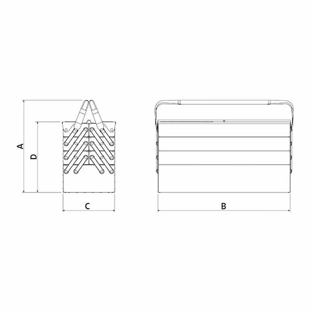 Caixa Sanfonada 7 Gavetas para Ferramentas 50CM Tramontina Pro 44952/002