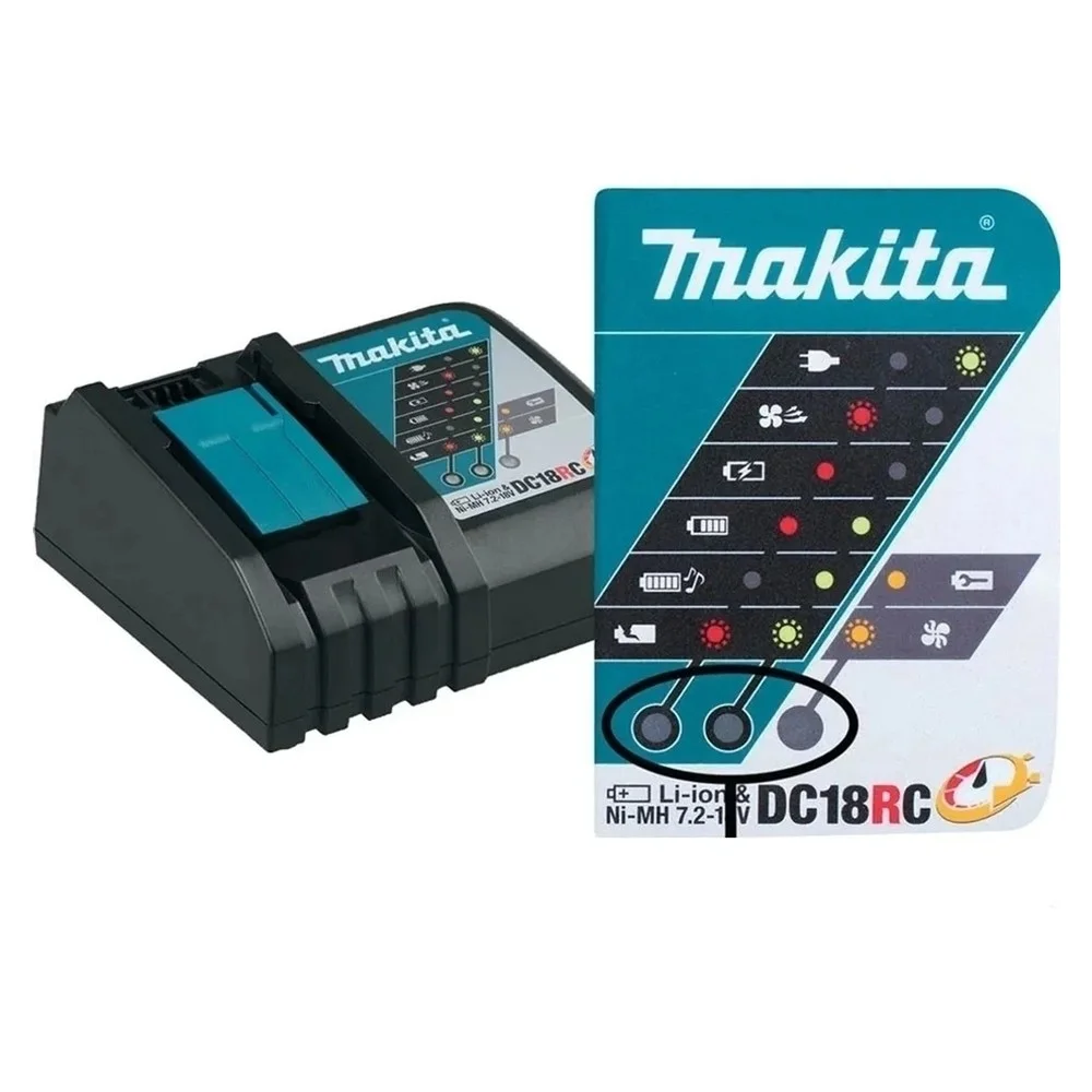 Carregador de Bateria 14,4V E 18V Bivolt Makita DC18RC