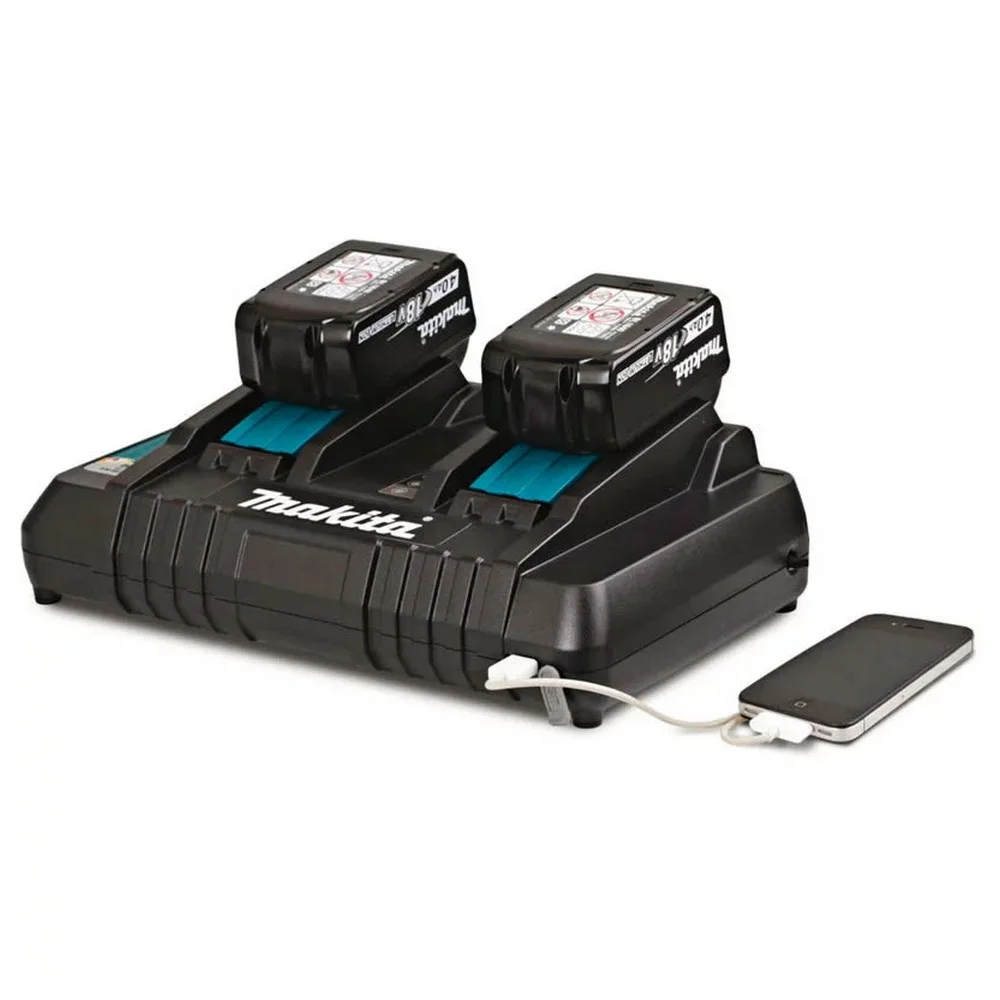 Carregador de Bateria Duplo 14,4V E 18V 220V Makita DC18RD