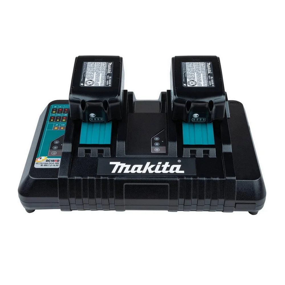 Carregador de Bateria Duplo 14,4V E 18V 220V Makita DC18RD