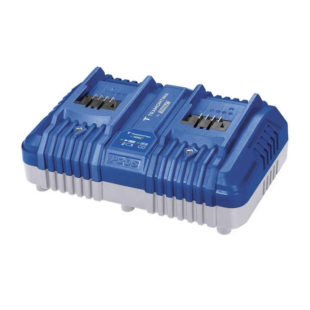 Carregador de Bateria Duplo 20V 4AH Bivolt Tramontina Tota 42300/103