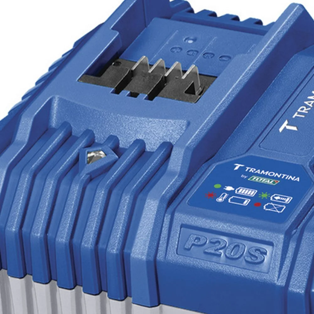Carregador de Bateria Duplo 20V 4AH Bivolt Tramontina Tota 42300/103