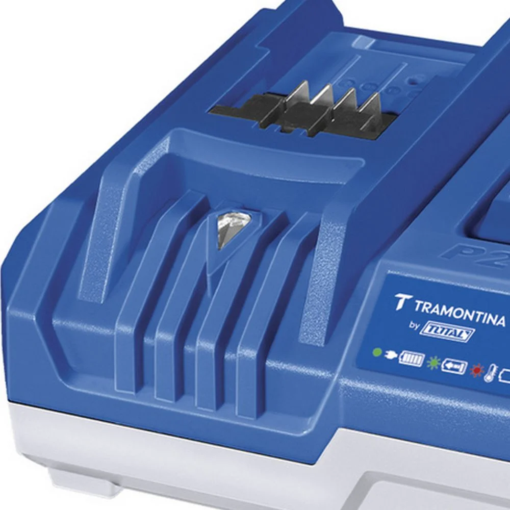 Carregador de Bateria Duplo 20V 8AH Bivolt Tramontina Tota 42300/104