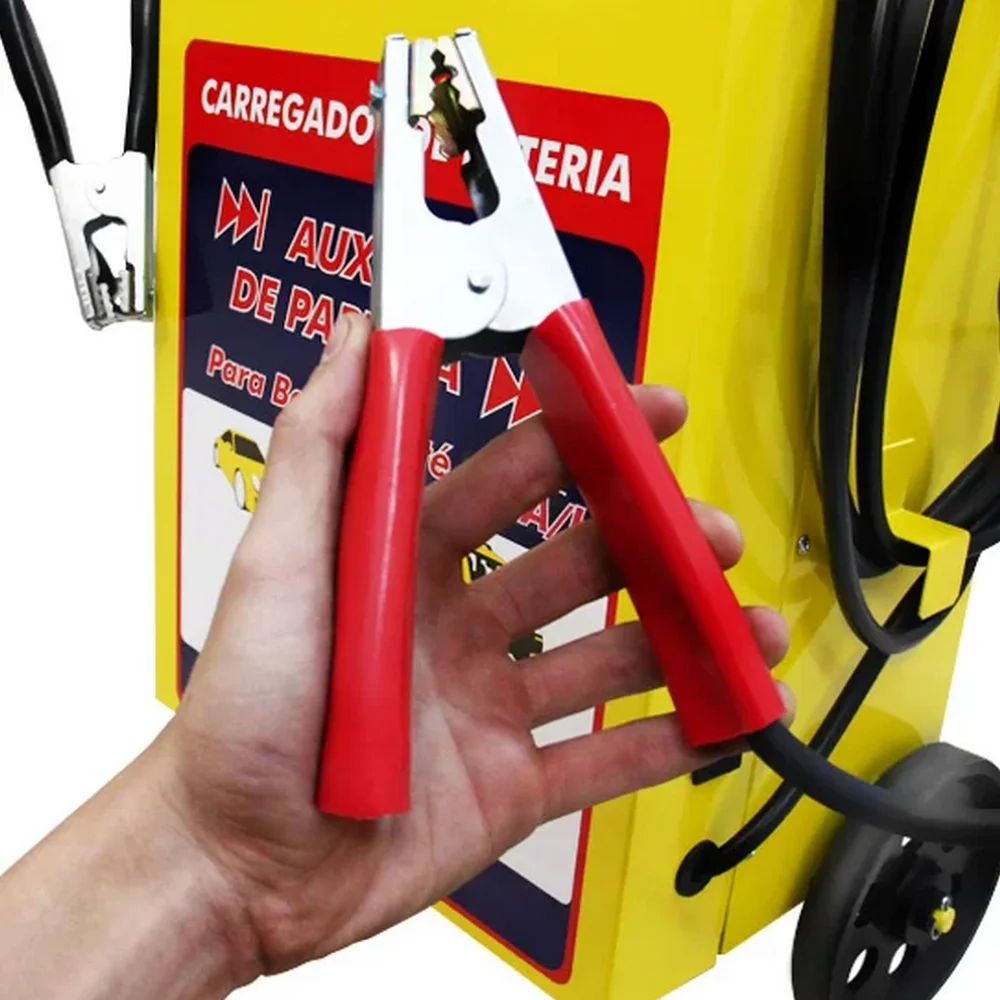 Carregador de Bateria Rapido e Lento com Auxiliar de Partida 200A 2-12/24V Bivolt Kitec CK24A200