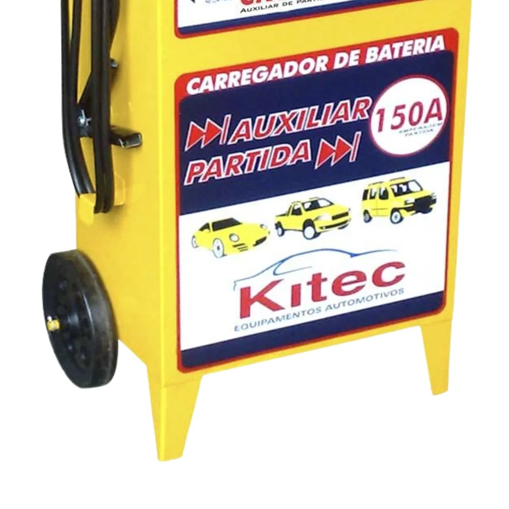 Carregador de Bateria Rapido e Lento com Auxiliar de Partida 50A 2-12/24V Bivolt Kitec CK24A60