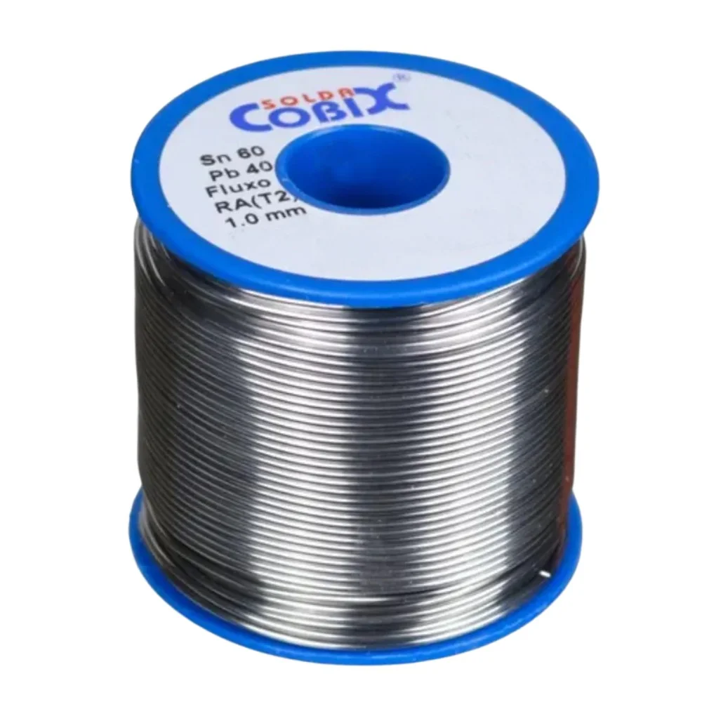 Carretel de Solda 60x40 Azul FIO com Fluxo 1MM X 500G Cobix 116