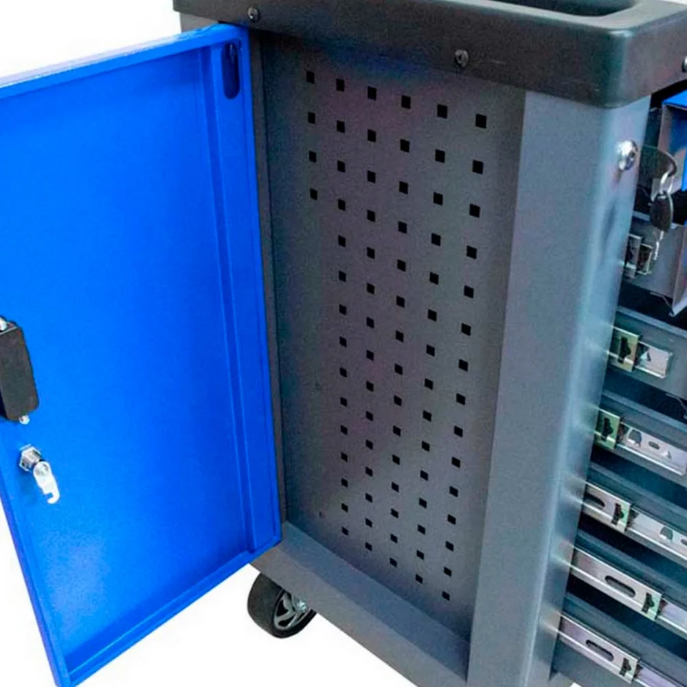 Carrinho de Ferramentas Fechado Azul com 7 Gavetas 88X46X91CM Sigma 1205100622