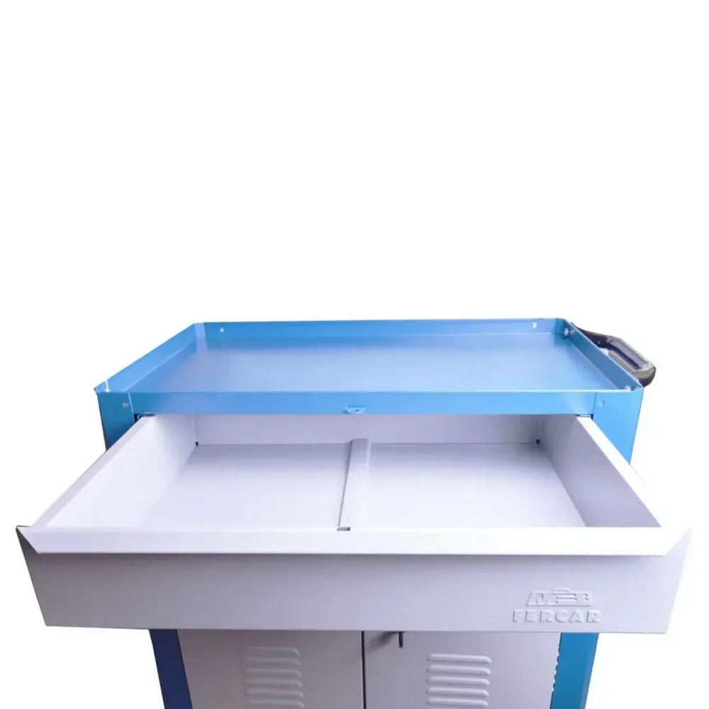 Carrinho de Ferramentas Fechado Com 1 Gaveta 2 Portas e 1 Prateleira 65X41X85CM Fercar C07