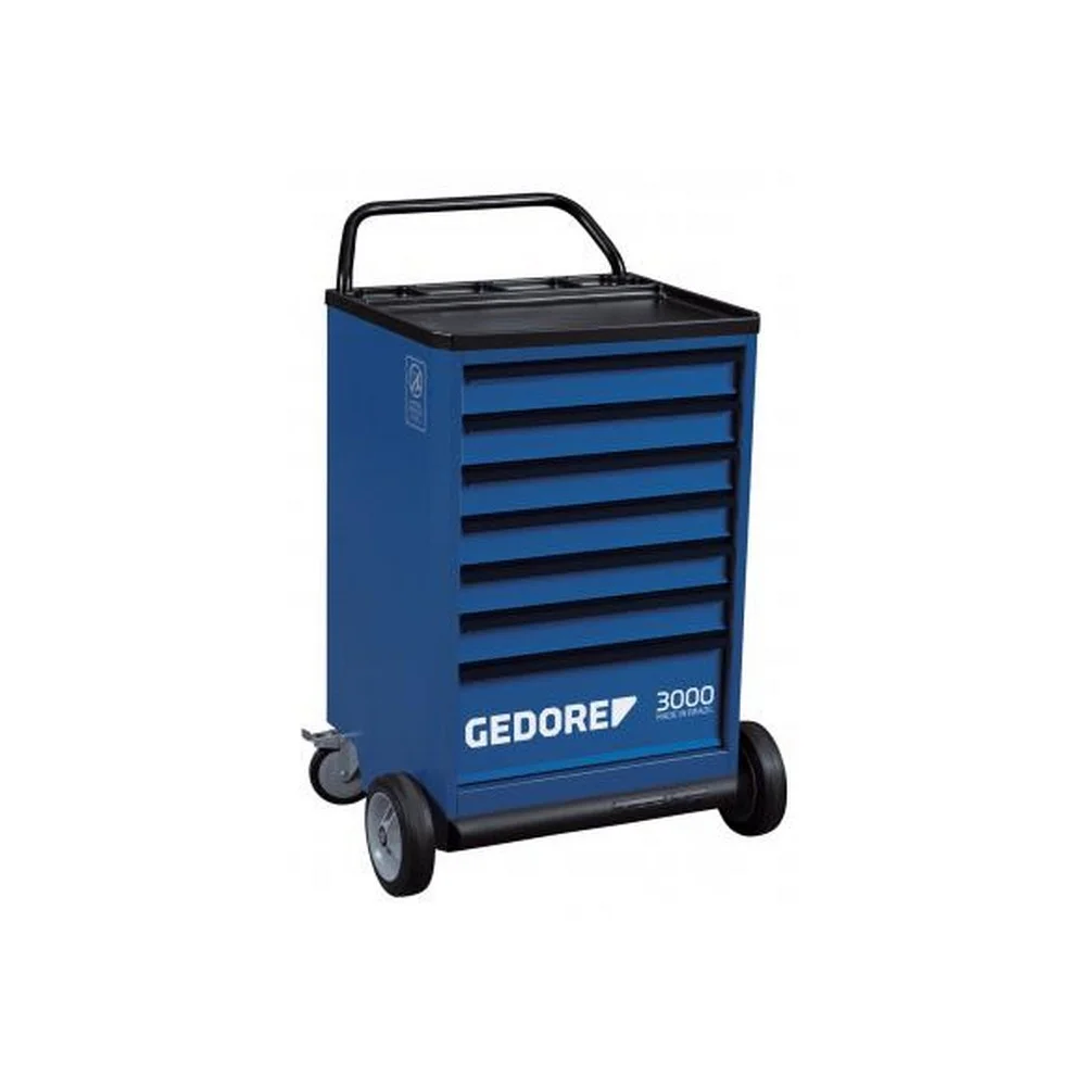 Carrinho de Ferramentas Fechado Com 129 Pecas e 7 Gavetas 88X58X48CM Gedore 3000GM-MIX2
