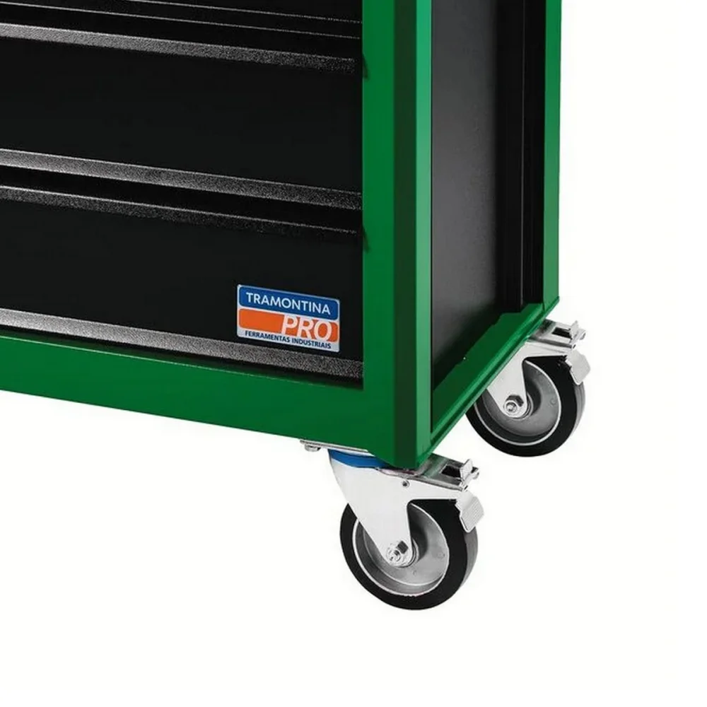 Carrinho de Ferramentas Fechado Verde com 7 Gavetas 100X46X85CM Tramontina Pro 44950/511
