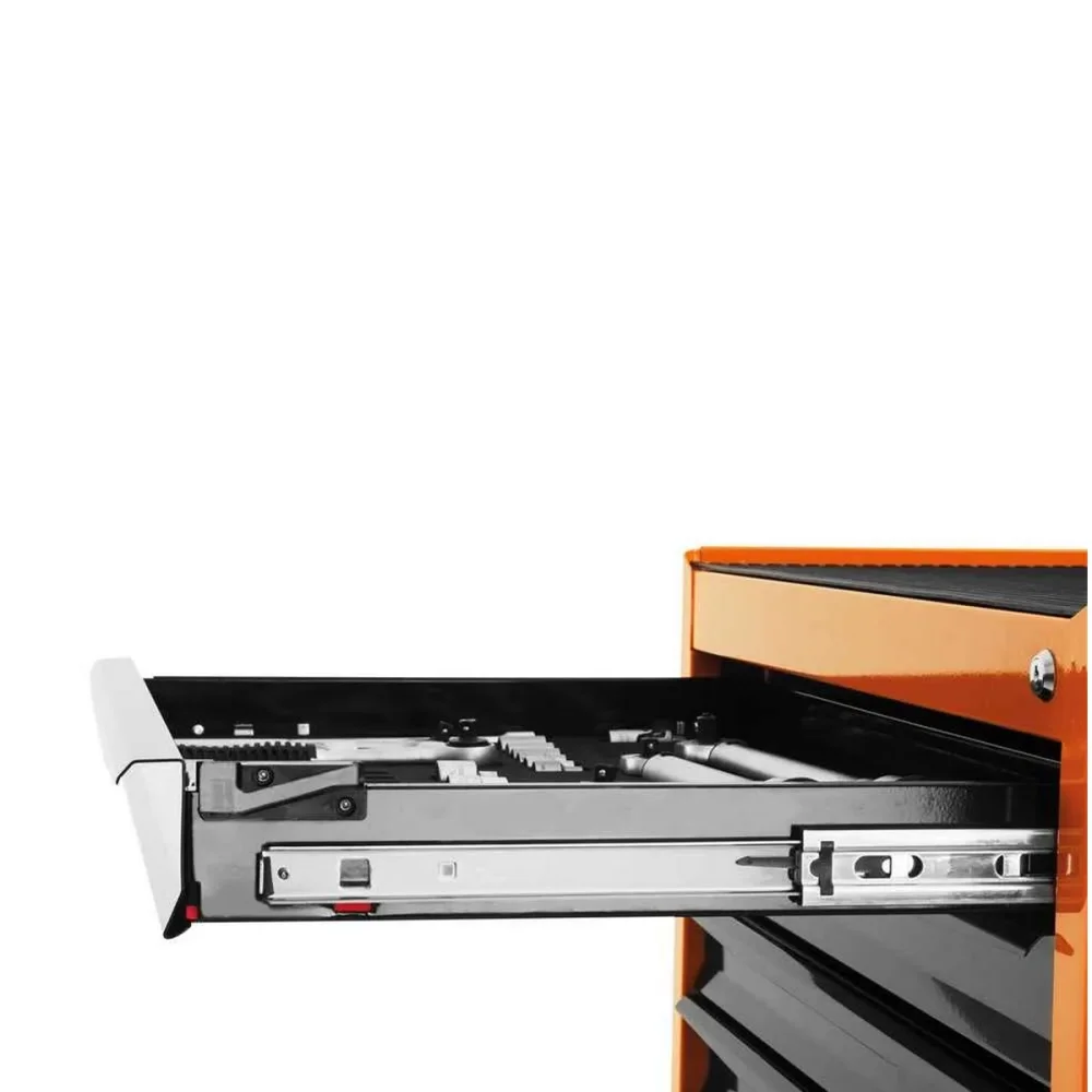 Carrinho de Ferramentas Fechado Laranja com 7 Gavetas 100X46X85CM Tramontina Pro 44950/011