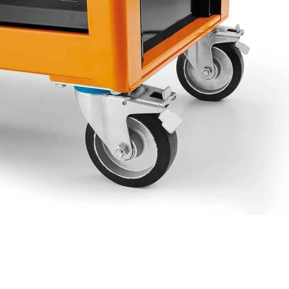 Carrinho de Ferramentas Fechado Laranja com 7 Gavetas 100X46X85CM Tramontina Pro 44950/011