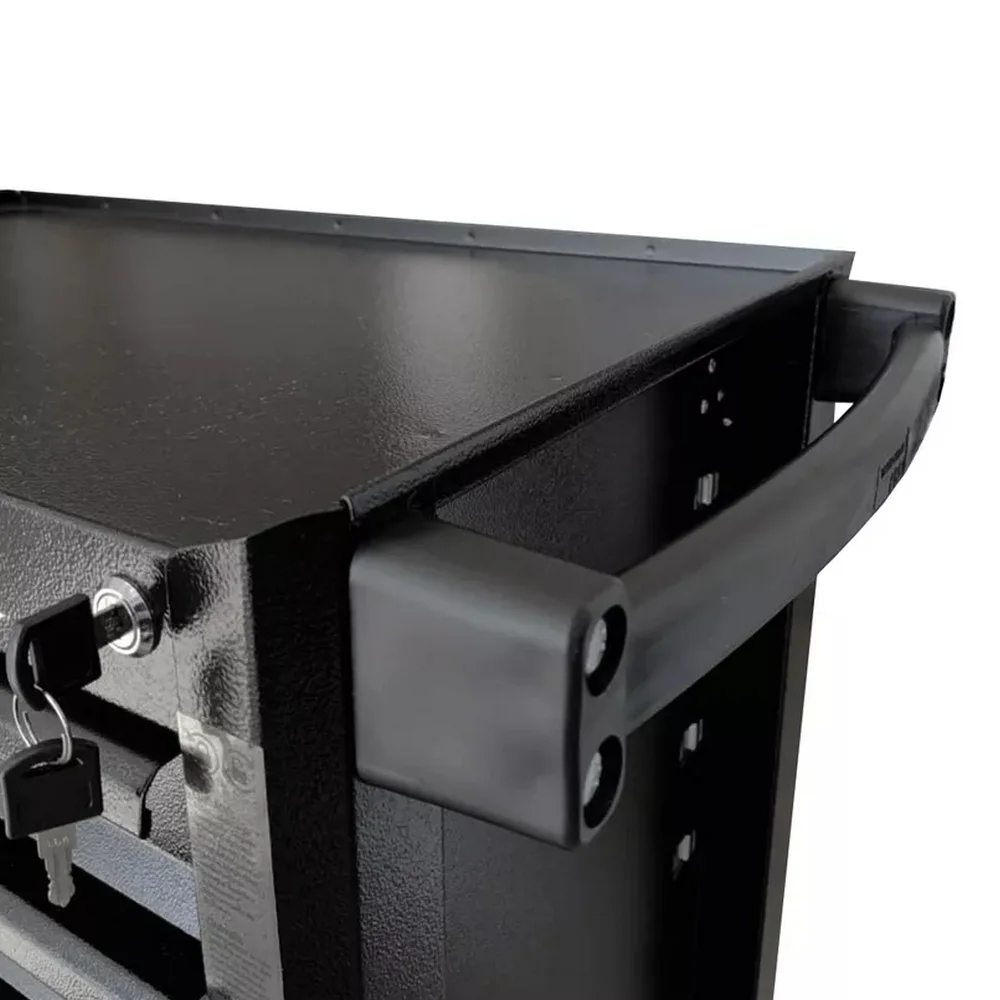 Carrinho de Ferramentas Fechado Preto com 5 Gavetas e 1 Porta 100X46X84CM Tramontina Pro 44950/959