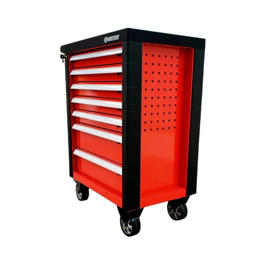 Carrinho de Ferramentas Fechado Starter Vermelho com 7 Gavetas 97X46X77CM King Tony 87B36-7BAR