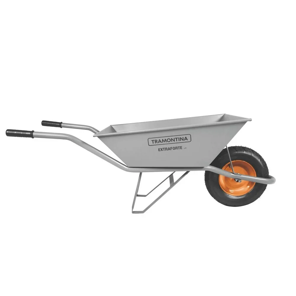 Carrinho de Mao Chapa 20 Extraforte Pneu Macico 65L Tramontina 77714/235