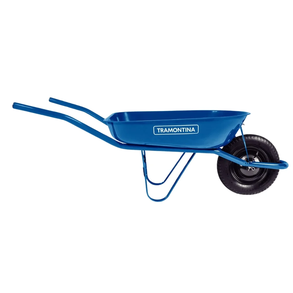 Carrinho de Mao Chapa 24 Azul Pneu com Camara Roda 3,25X8" 50L Tramontina 77704/432