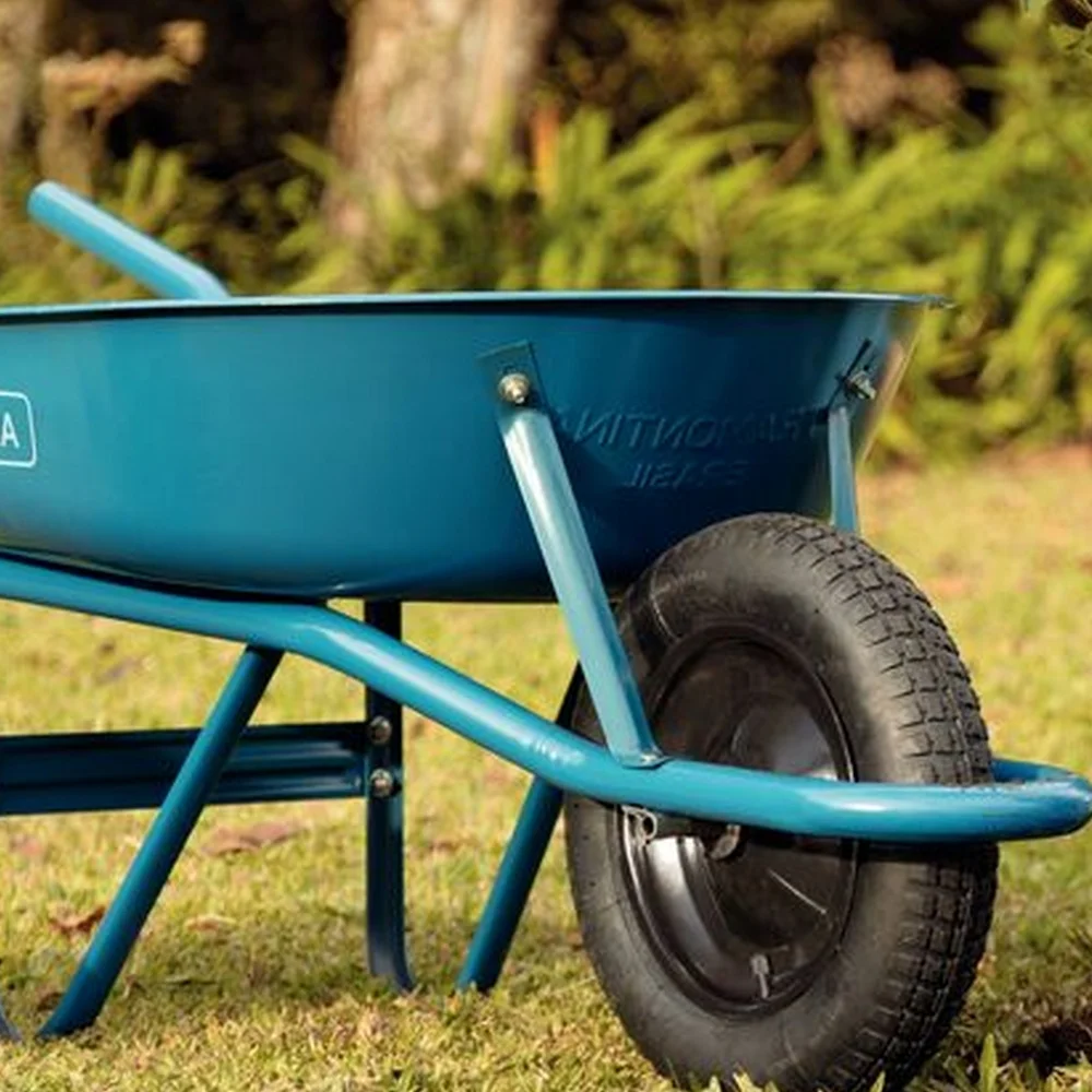 Carrinho de Mao Chapa 24 Azul Pneu com Camara Roda 3,25X8" 50L Tramontina 77704/432