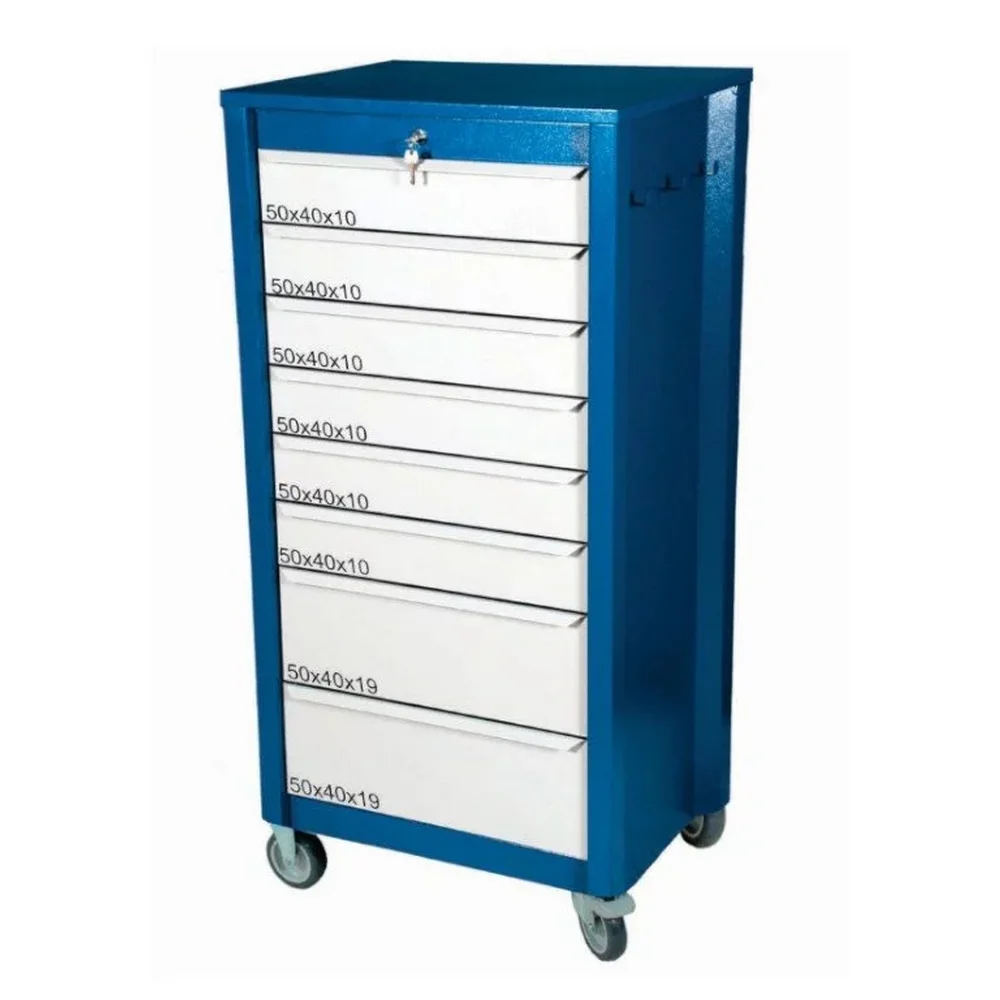 Carro Gaveteiro 8 Gavetas 52X61X122CM Fercar G8
