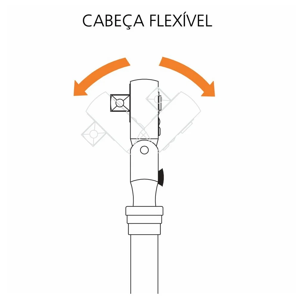 Catraca Reversivel Telescopica Articulada Com Alavanca CRV 1/2" Tramontina Pro 44841/102