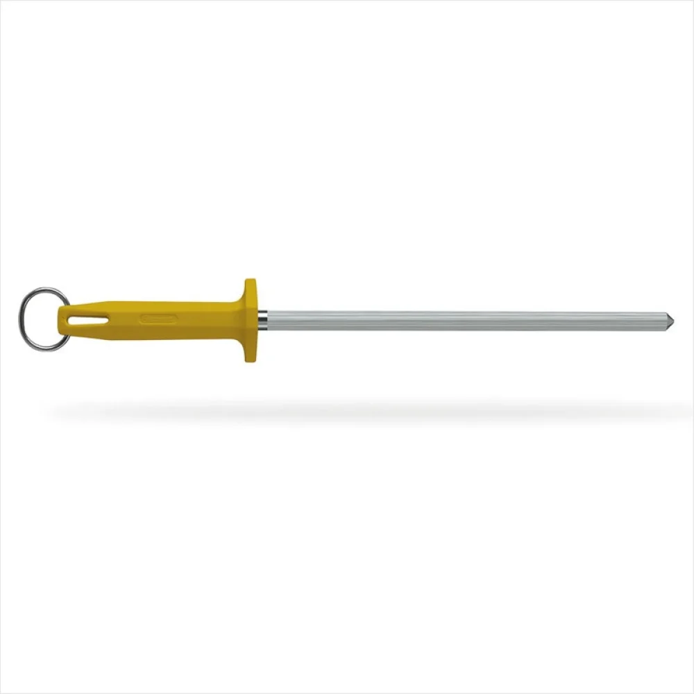 Chaira Haste Estriada Imantada Profissional Cabo Amarelo AC 10" Starrett BKY407-10