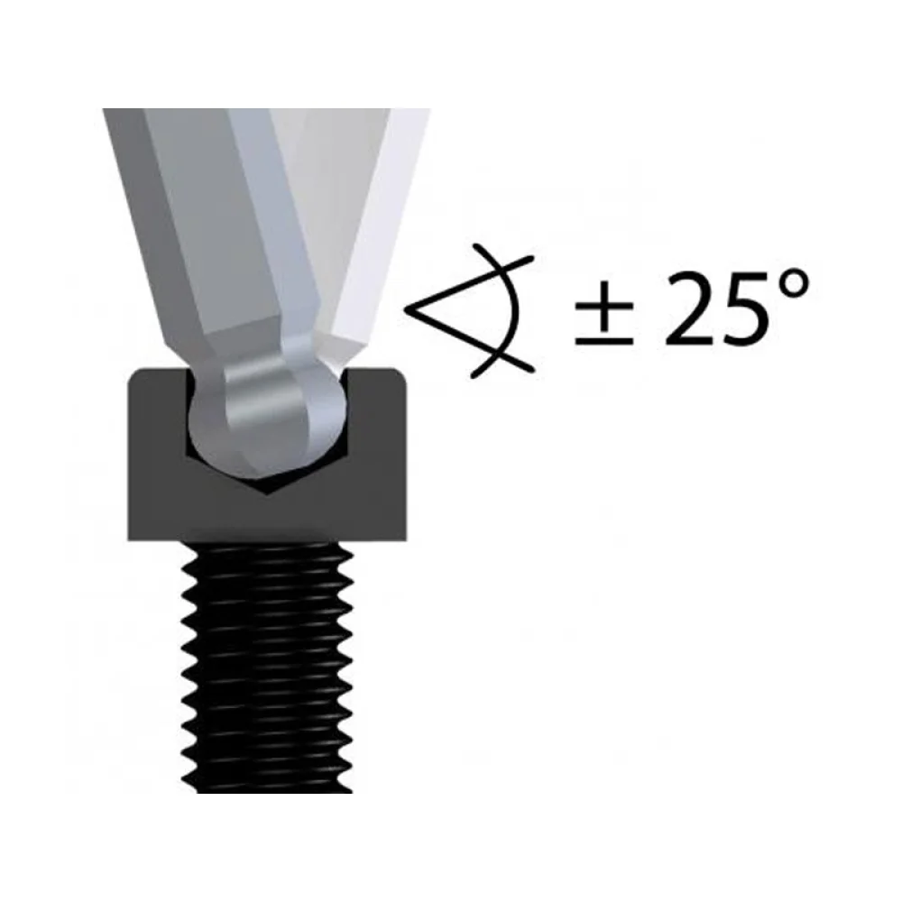 Chave Allen Ponta Bola com Cabo T CRV 1/4" Gedore 42 KLT