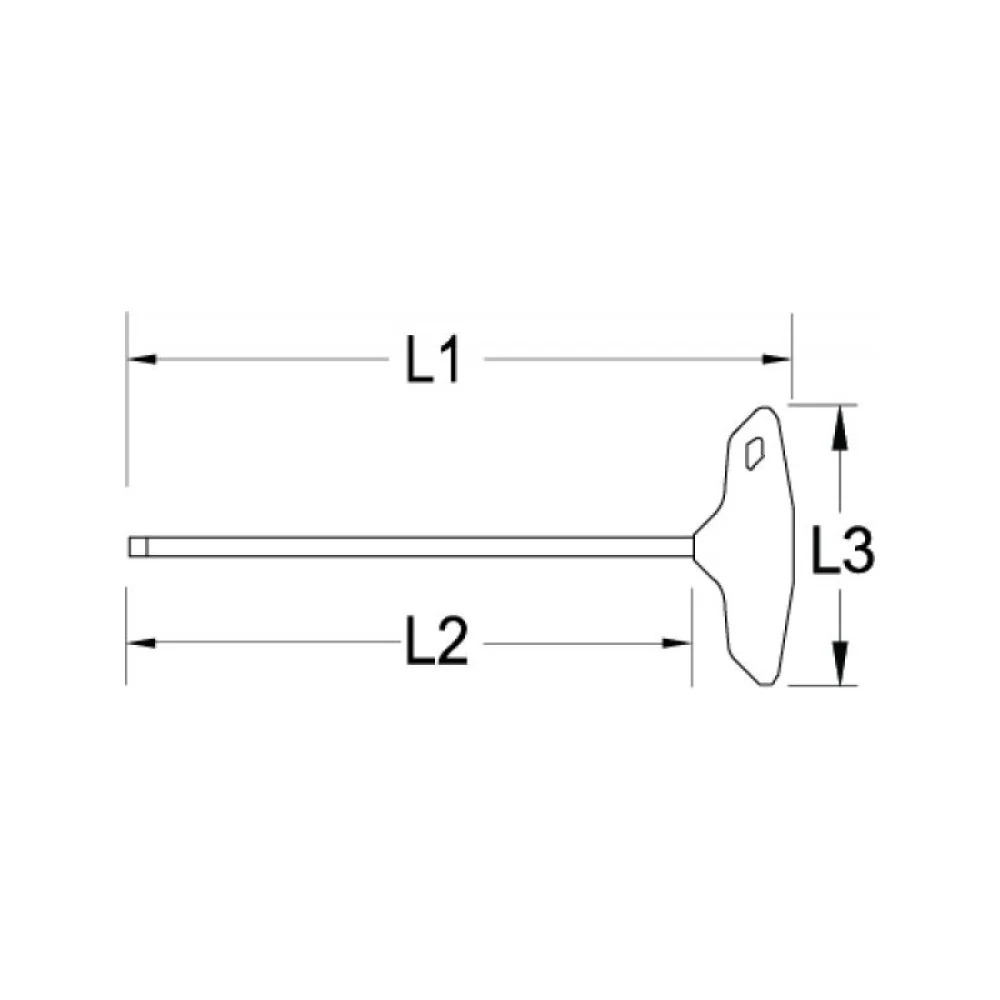 Chave Allen Ponta Bola com Cabo T CRV 1/4" Gedore 42 KLT
