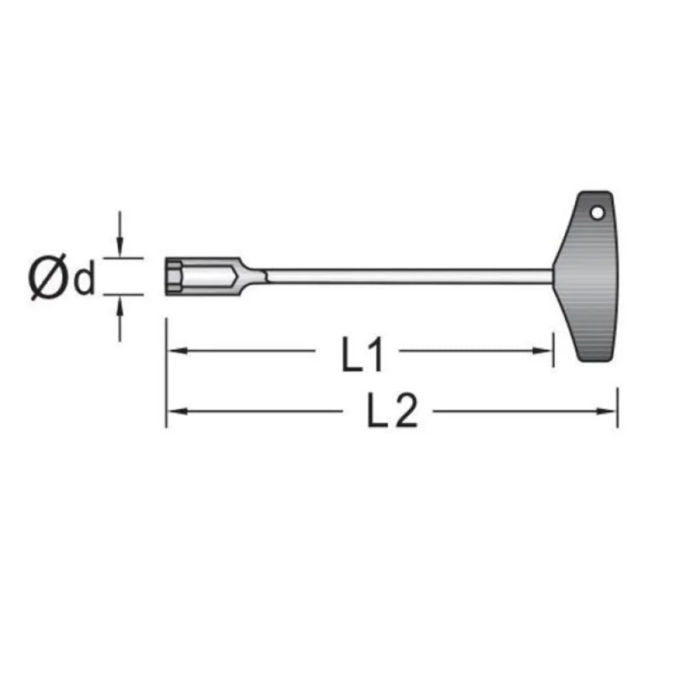 Chave Canhao com Cabo T CRV 9X192MM Gedore 33T