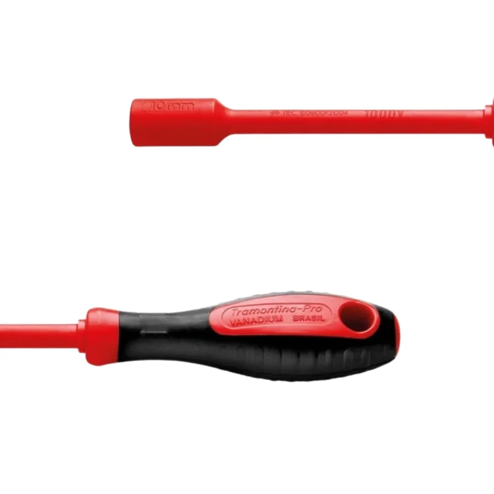 Chave Canhao Haste Isolada 1000V IEC60900 NR10 Cabo com Duplo Isolamento CRV 10X125MM Tramontina Pro 44317/010