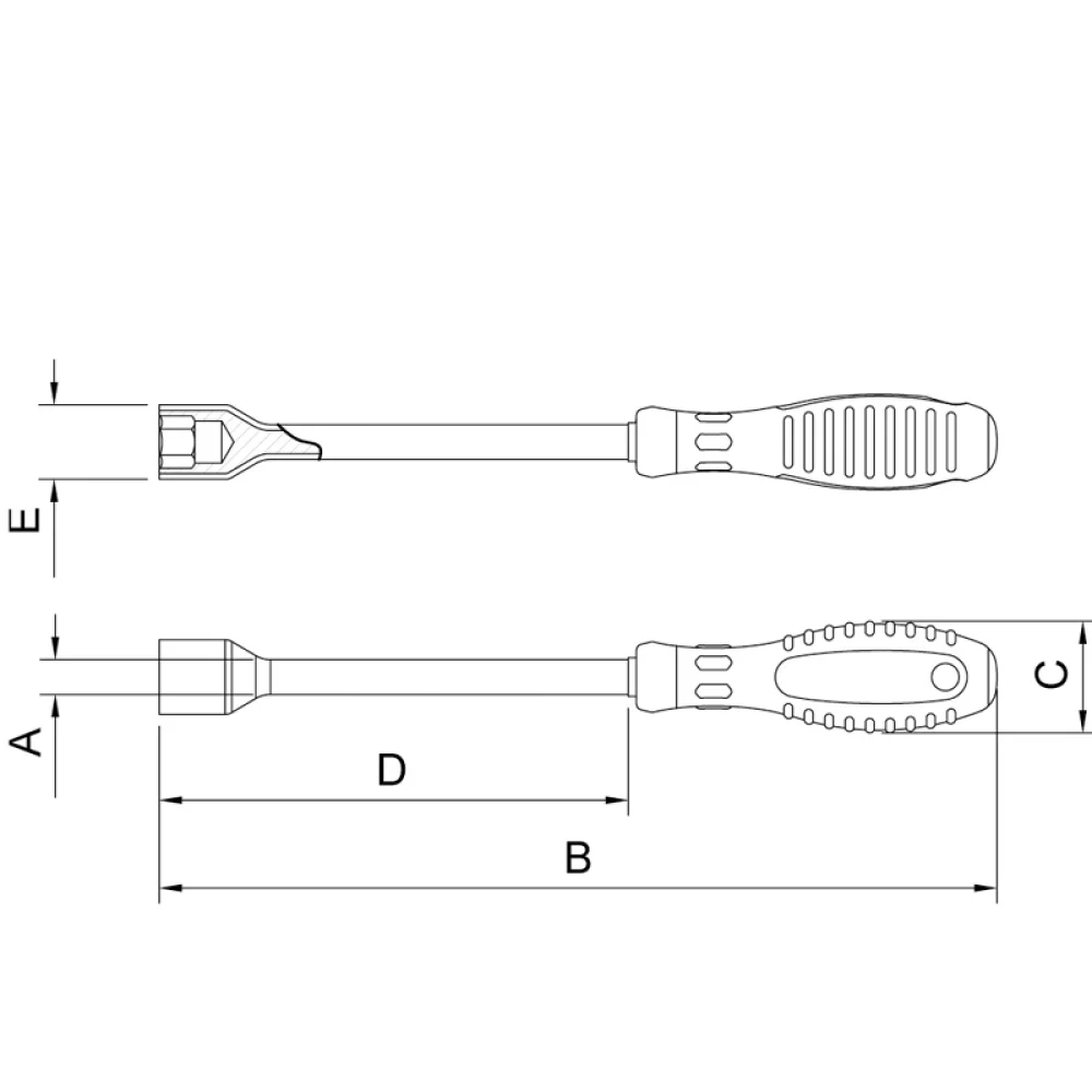 Chave Canhao Haste Isolada 1000V IEC60900 NR10 Cabo com Duplo Isolamento CRV 5X230MM Tramontina Pro 44317/005