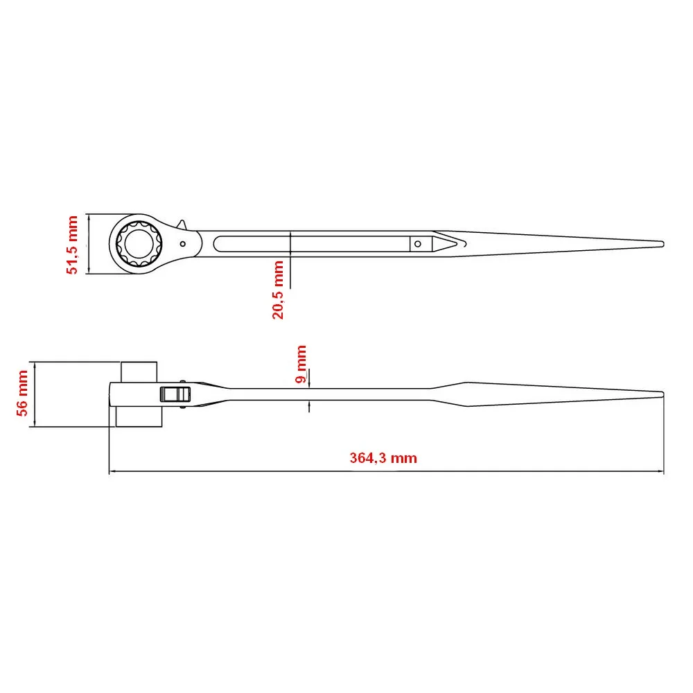 Chave Catraca Estrutura Metalica CRV 22X24MM Tramontina Pro 44638/006