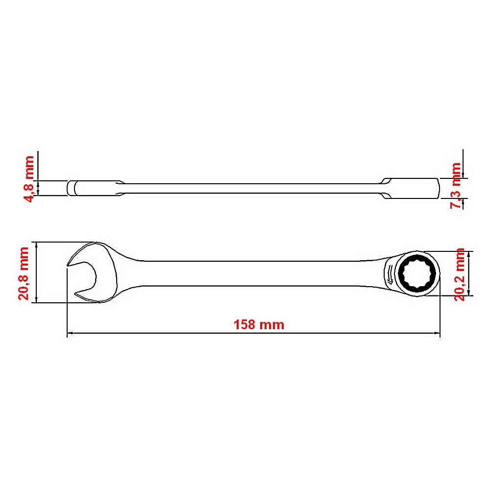 Chave Combinada com Catraca CRV 12MM Tramontina Pro 44652/112