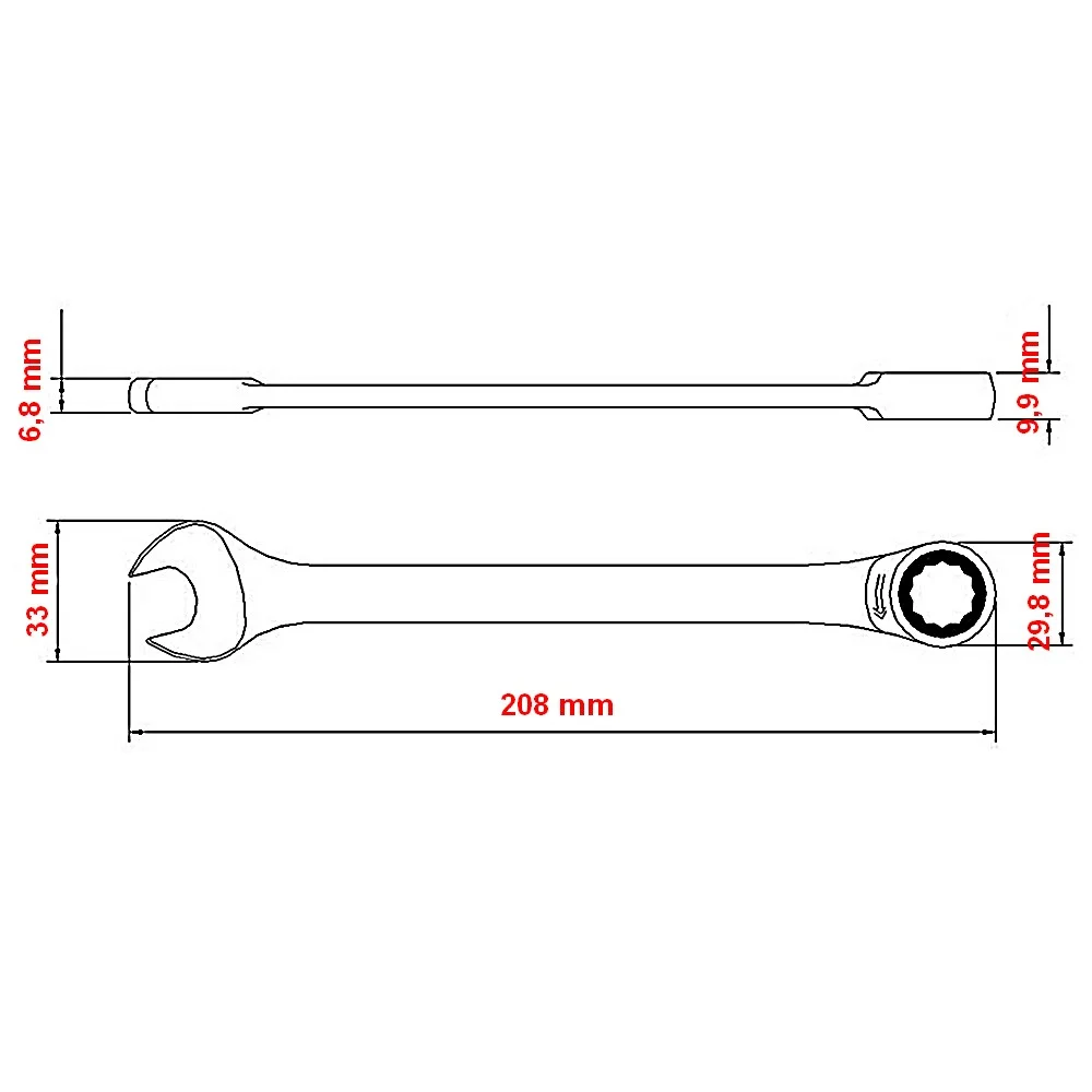 Chave Combinada com Catraca CRV 16MM Tramontina Pro 44652/116