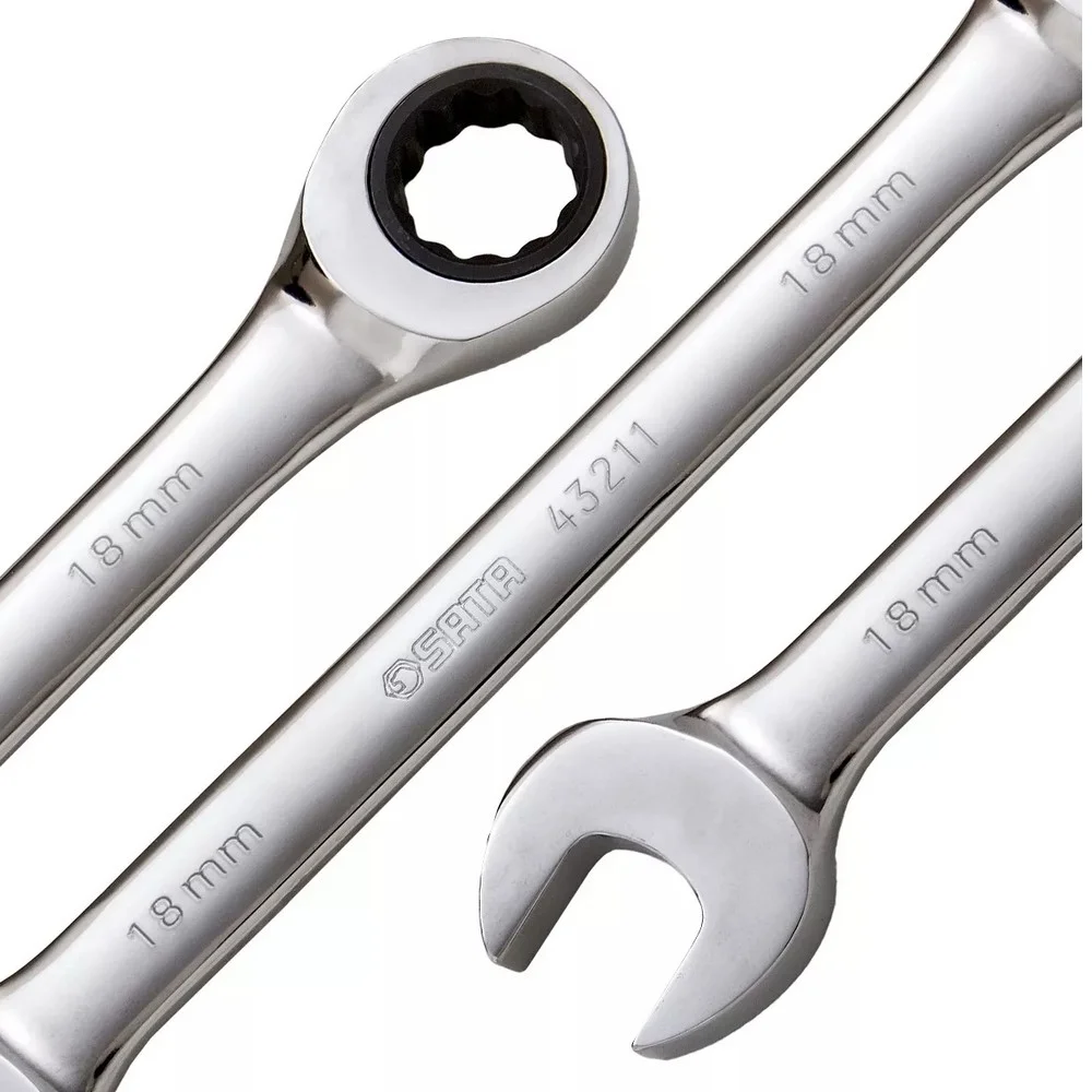 Chave Combinada com Catraca CRV 18MM Sata ST43211ST