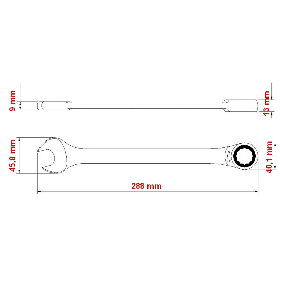Chave Combinada com Catraca CRV 22MM Tramontina Pro 44652/122