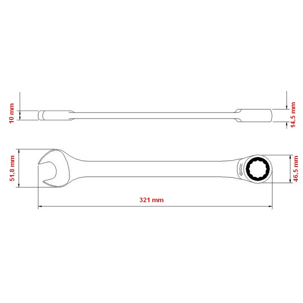 Chave Combinada com Catraca CRV 24MM Tramontina Pro 44652/124