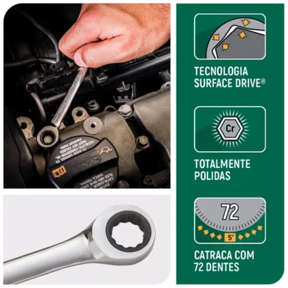 Chave Combinada com Catraca CRV 30MM Sata ST43218ST