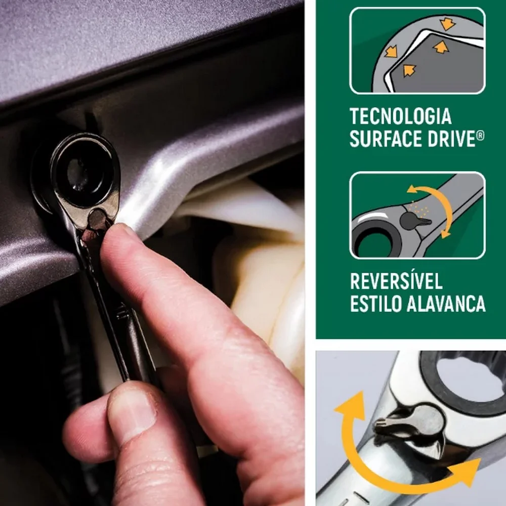 Chave Combinada com Catraca Reversivel CRV 19MM Belzer 9619BT