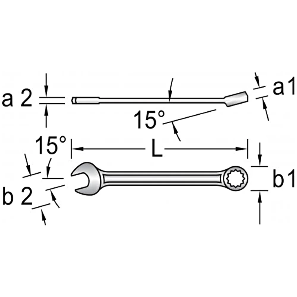 Chave Combinada Longa CRV 24MM Gedore 7XL