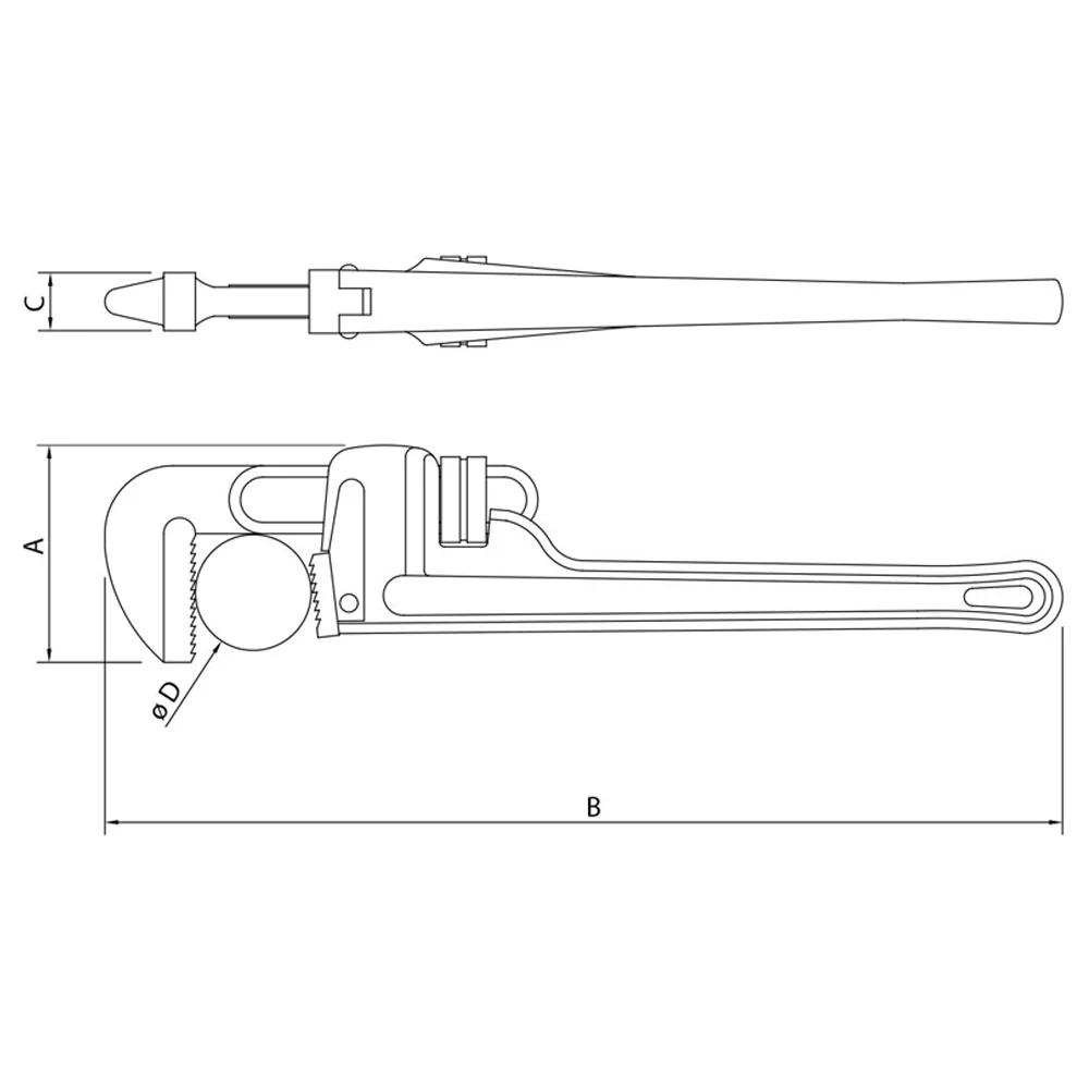 Chave de Cano Heavy-Duty Abertura 42MM 14" Tramontina Pro 44021/014