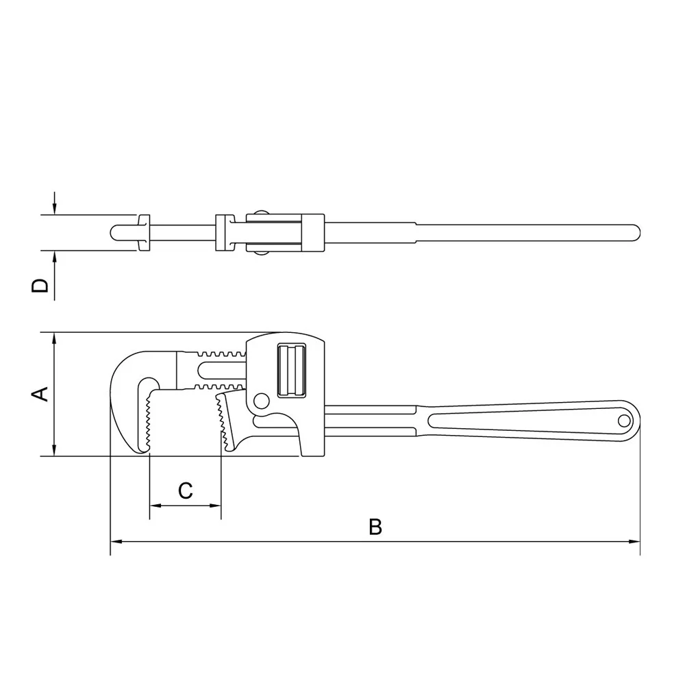Chave de Cano Tipo Stillson Abertura 49MM 14" Tramontina Pro 44020/014