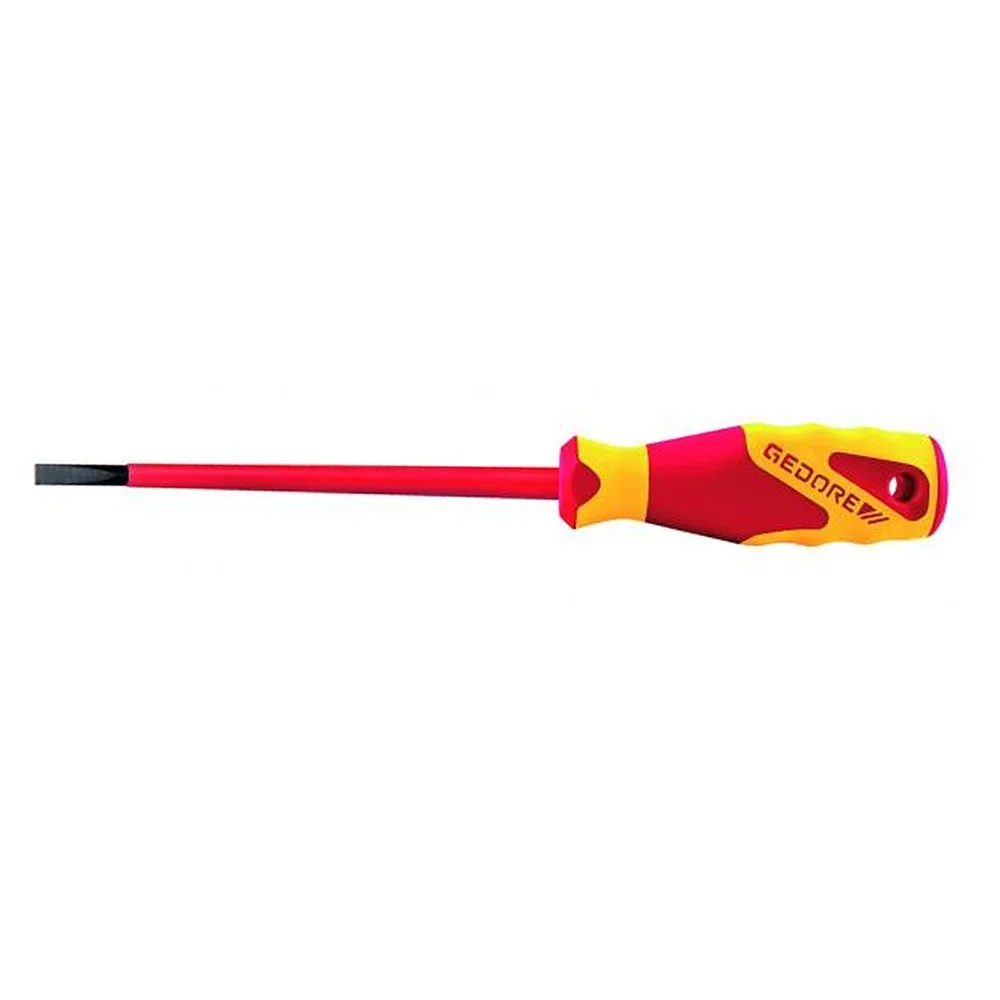 Chave de Fenda Haste Isolada 1000V VDE EN60900 IEC60900 NR10 CRV 10X200MM Gedore VDE2170