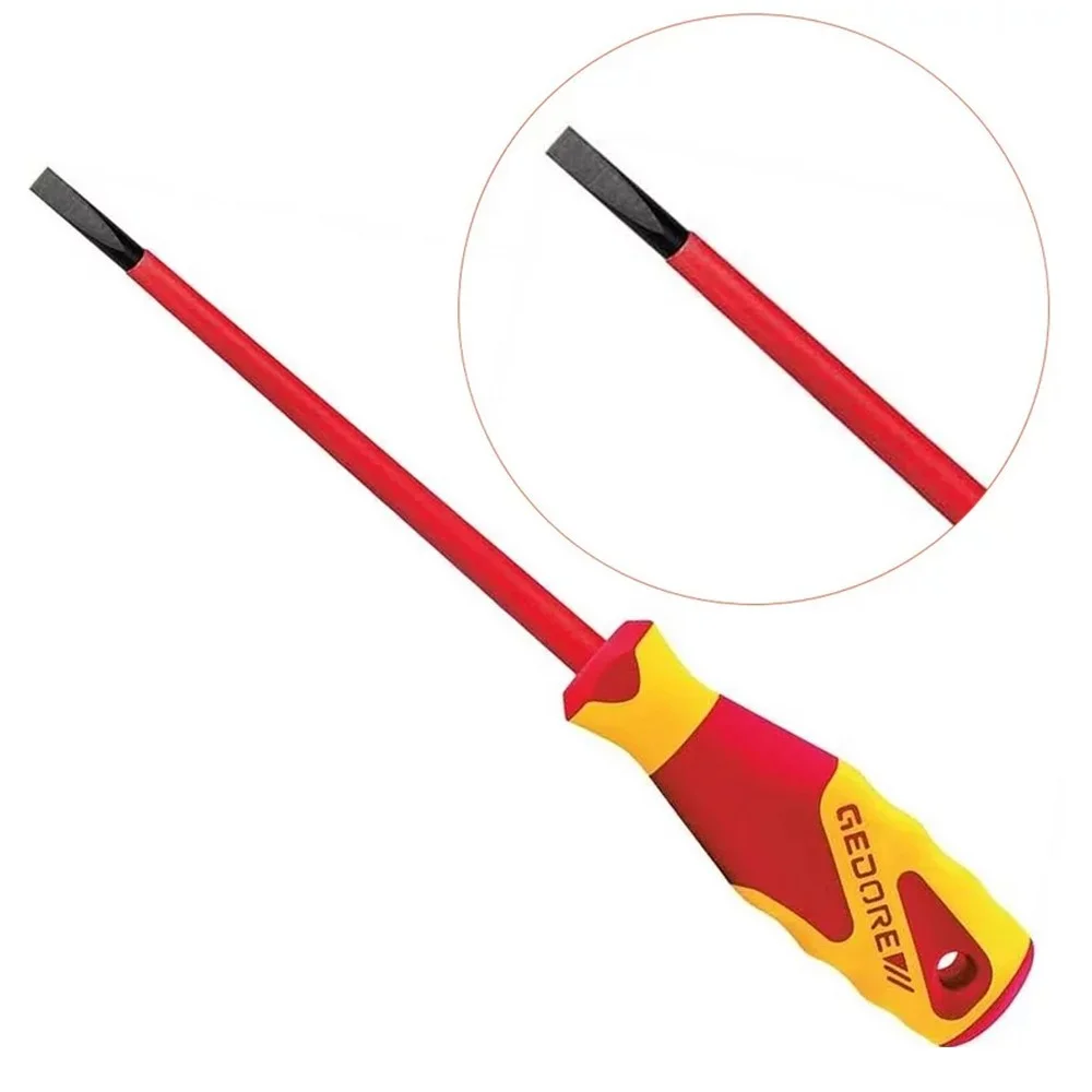 Chave de Fenda Haste Isolada 1000V VDE EN60900 IEC60900 NR10 CRV 8X175MM Gedore VDE2170