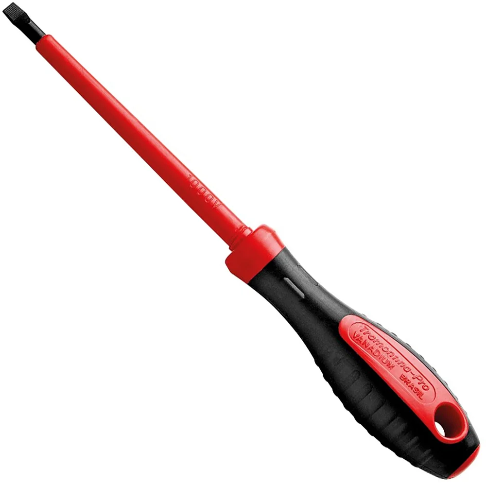 Chave de Fenda Haste Isolada 1000V IEC60900 NR10 Cabo com Duplo Isolamento CRV 1/8X6" Tramontina Pro 44315/013