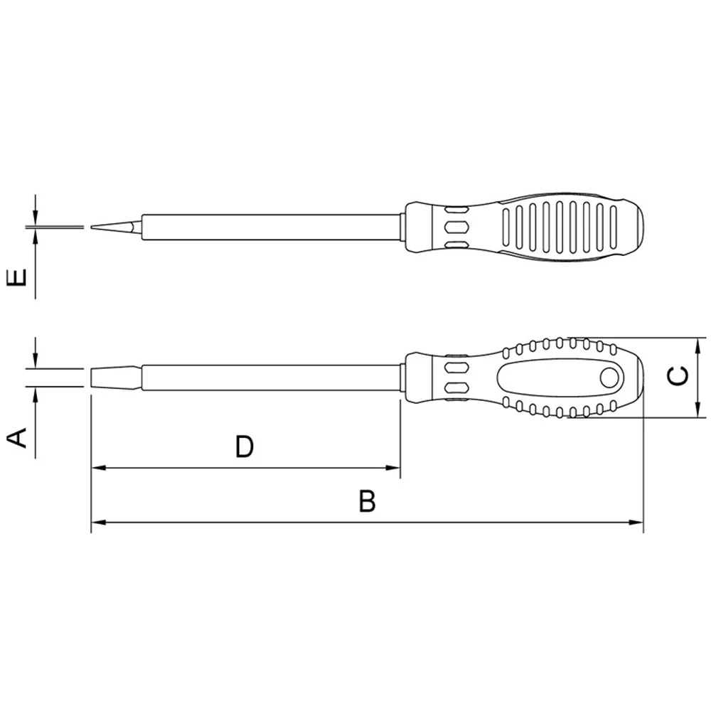 Chave de Fenda Haste Isolada 1000V IEC60900 NR10 Cabo com Duplo Isolamento CRV 1/8X6" Tramontina Pro 44315/013