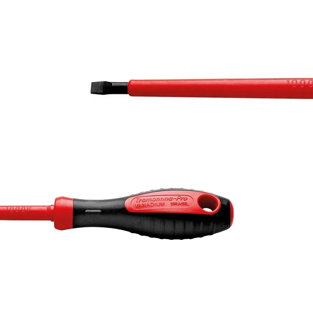 Chave de Fenda Haste Isolada 1000V IEC60900 NR10 Cabo com Duplo Isolamento CRV 1/8X6" Tramontina Pro 44315/013