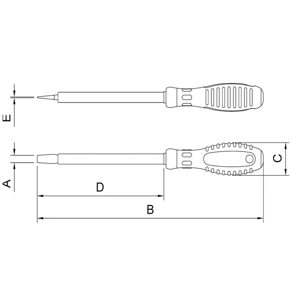 Chave de Fenda Haste Isolada 1000V IEC60900 NR10 Cabo com Duplo Isolamento CRV 1/8X3" Tramontina Pro 44315/010