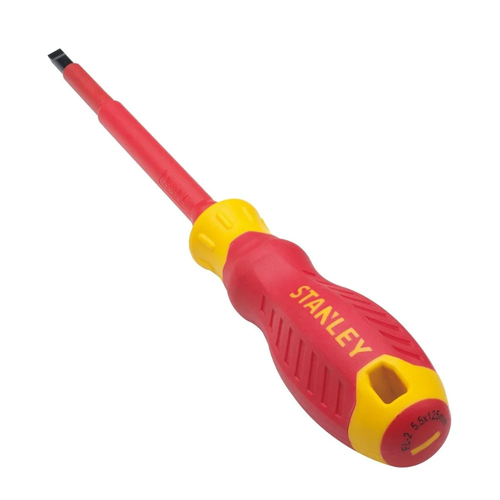 Chave de Fenda Haste Isolada 1000V VDE EN60900 CRV 5,5X125MM Stanley STMT60165-LA