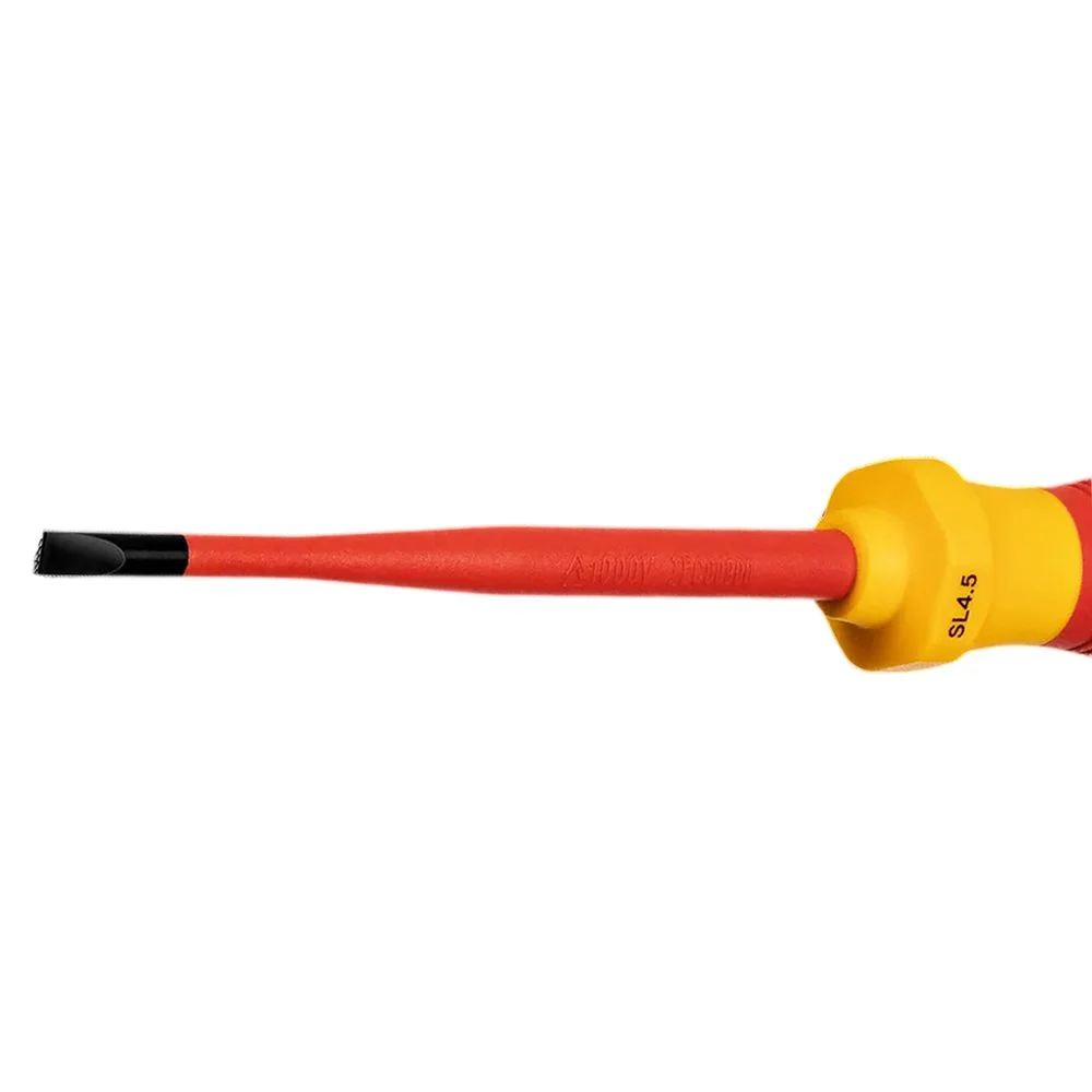 Chave de Fenda Haste Isolada 1000V VDE EN/IEC60900 CRV 4,5X100MM Bosch 1600A02NC2